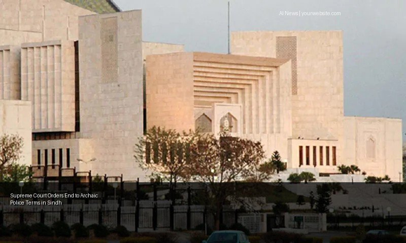 Supreme Court Orders End to Archaic Police Terms in Sindh